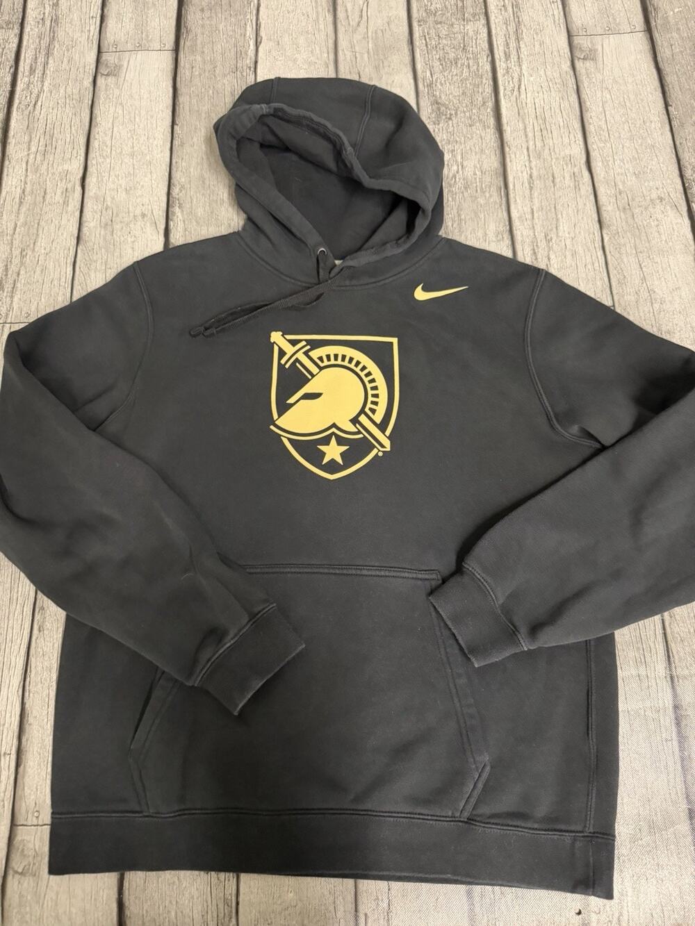 Men’s Nike Army Black Knights Fleece Pullover Hoodie Sweatshirt Black Medium